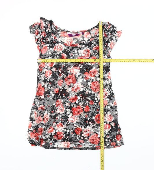 New Look Women’s Multicoloured Floral Ruffle Blouse Size 18