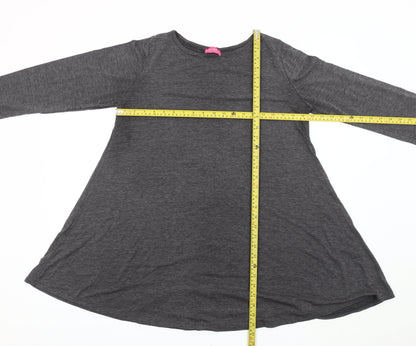 Body Wear Women's Grey Long Sleeve Jersey Cotton T-Shirt XL