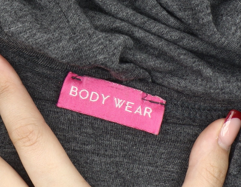 Body Wear Women's Grey Long Sleeve Jersey Cotton T-Shirt XL