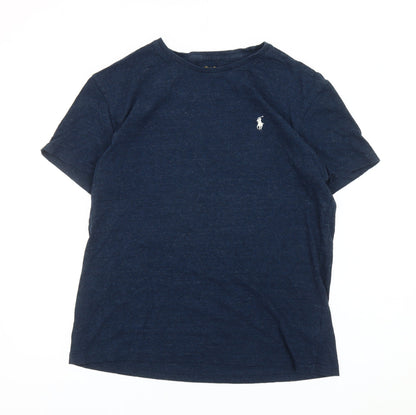 Ralph Lauren Men's Blue Crew Neck Cotton T-Shirt Size M