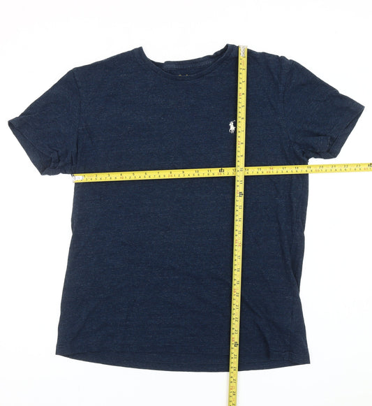 Ralph Lauren Men's Blue Crew Neck Cotton T-Shirt Size M