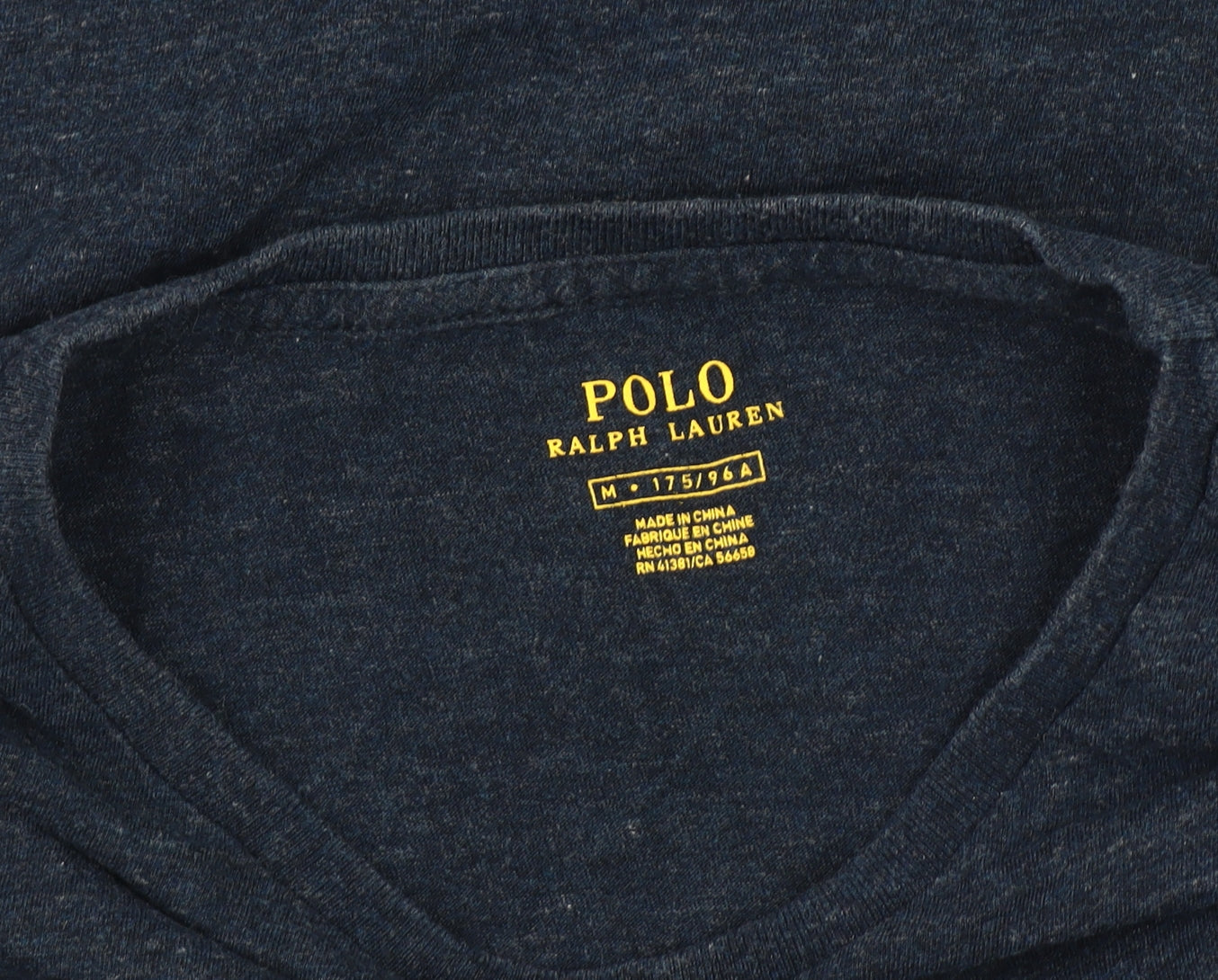 Ralph Lauren Men's Blue Crew Neck Cotton T-Shirt Size M