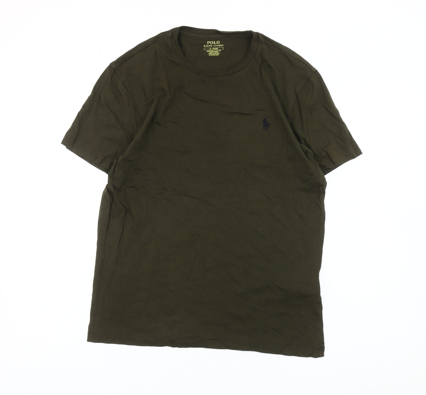 Ralph Lauren Men’s Green Slim Fit Crew Neck Cotton T-Shirt M