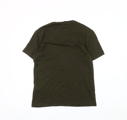 Ralph Lauren Men’s Green Slim Fit Crew Neck Cotton T-Shirt M