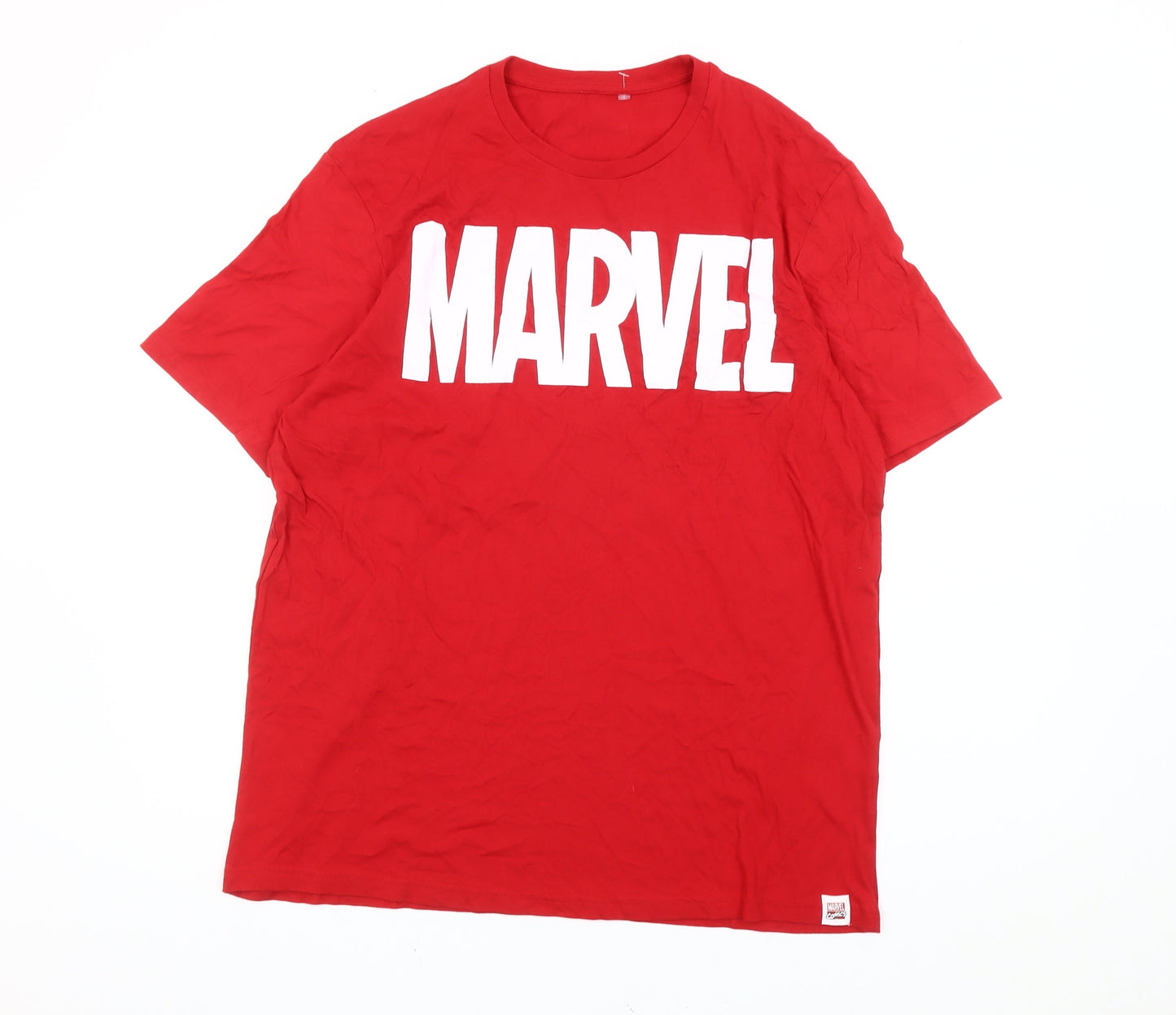 Marvel Men’s Red XL Graphic Print Crew Neck Short Sleeve T-Shirt
