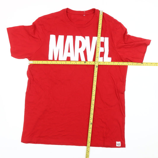 Marvel Men’s Red XL Graphic Print Crew Neck Short Sleeve T-Shirt
