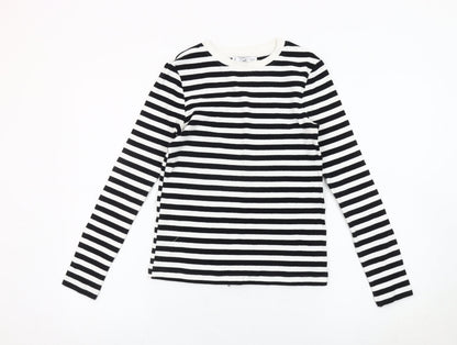 Womens UK Size 12 MNG Black Basic T-Shirt