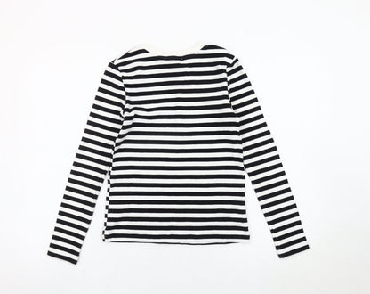 Womens UK Size 12 MNG Black Basic T-Shirt
