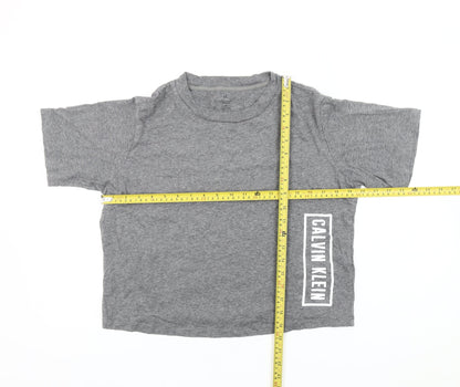 Calvin Klein Women’s Grey Short Sleeve Crew Neck T-Shirt Size S