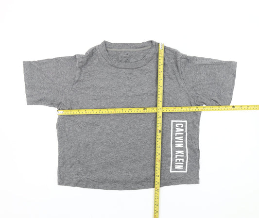 Calvin Klein Women’s Grey Short Sleeve Crew Neck T-Shirt Size S