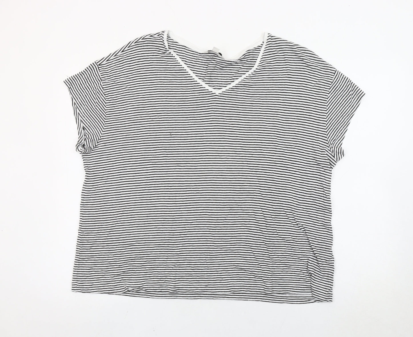 Womens UK Size 22 Marks and Spencer Black Basic T-Shirt