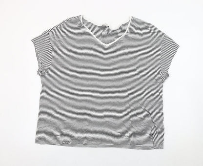 Womens UK Size 22 Marks and Spencer Black Basic T-Shirt