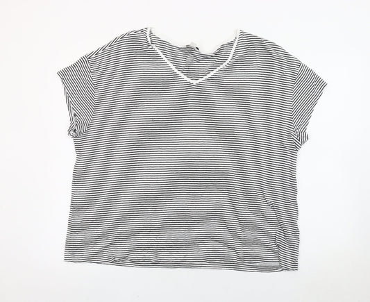 Womens UK Size 22 Marks and Spencer Black Basic T-Shirt