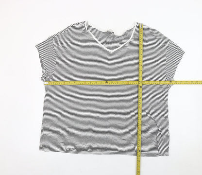 Womens UK Size 22 Marks and Spencer Black Basic T-Shirt