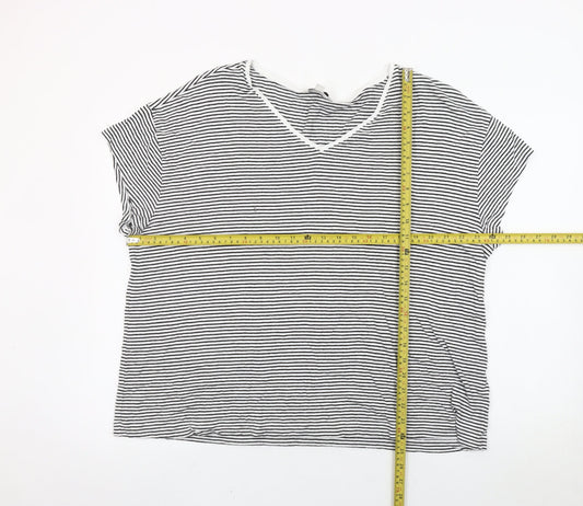 Womens UK Size 22 Marks and Spencer Black Basic T-Shirt