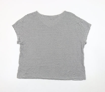 Womens UK Size 22 Marks and Spencer Black Basic T-Shirt