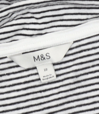 Womens UK Size 22 Marks and Spencer Black Basic T-Shirt