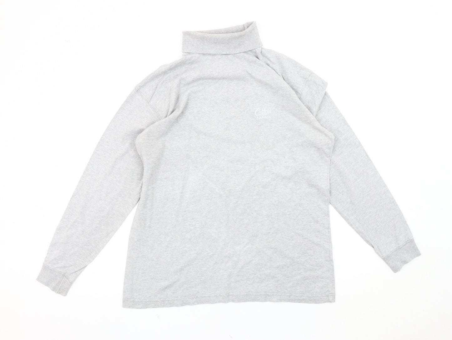 Mens UK Size M Cotton Traders Grey Pullover Sweatshirt