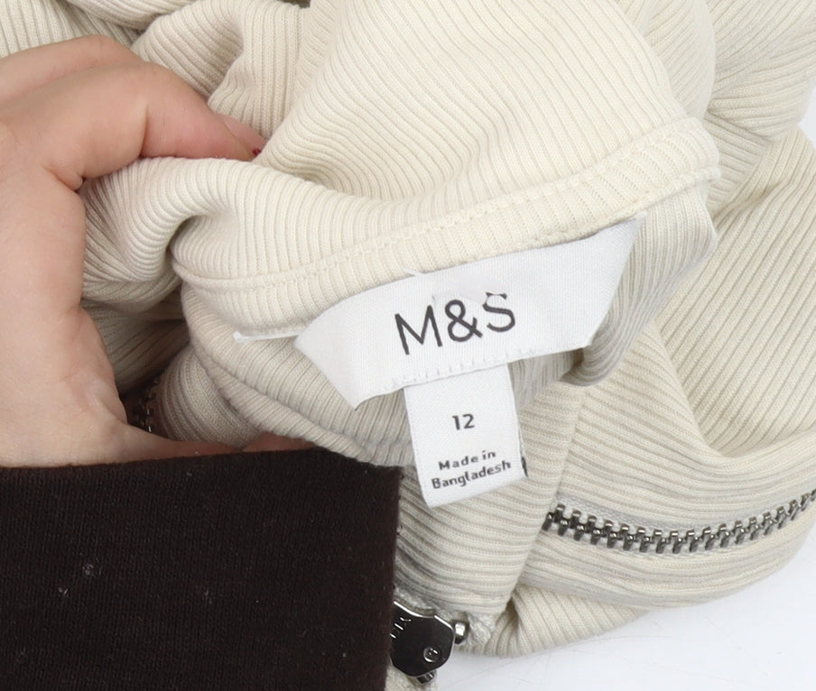 Womens UK Size 12 Marks and Spencer Beige Basic Jacket
