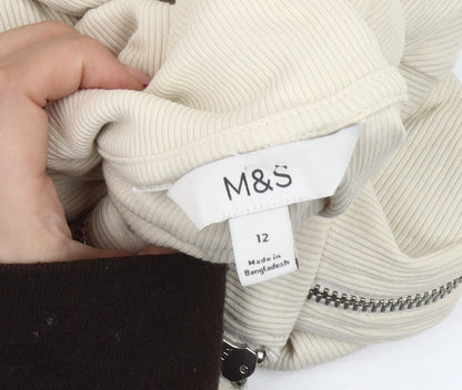 Womens UK Size 12 Marks and Spencer Beige Basic Jacket