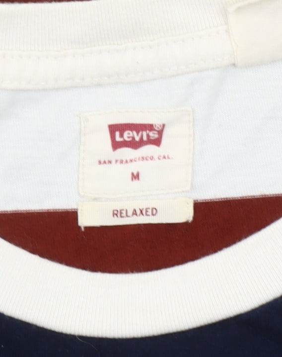 Levi's Men’s Multicoloured Striped Relaxed Fit T-Shirt Size M