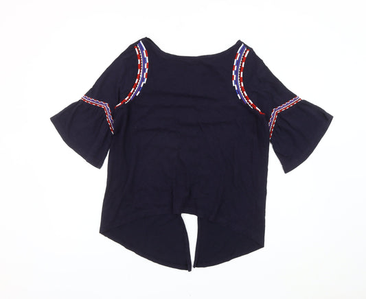Womens UK Size 12 Marks and Spencer Blue Tunic Blouse