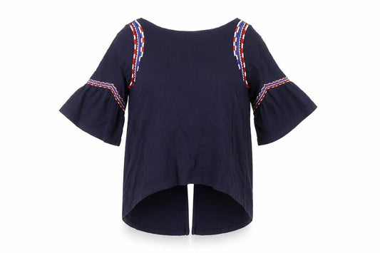 Womens UK Size 12 Marks and Spencer Blue Tunic Blouse