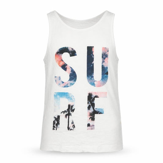 Very Boys White Surf Tank Top 11 Years Cotton Sleeveless Summer Tee