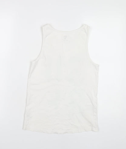 Very Boys White Surf Tank Top 11 Years Cotton Sleeveless Summer Tee