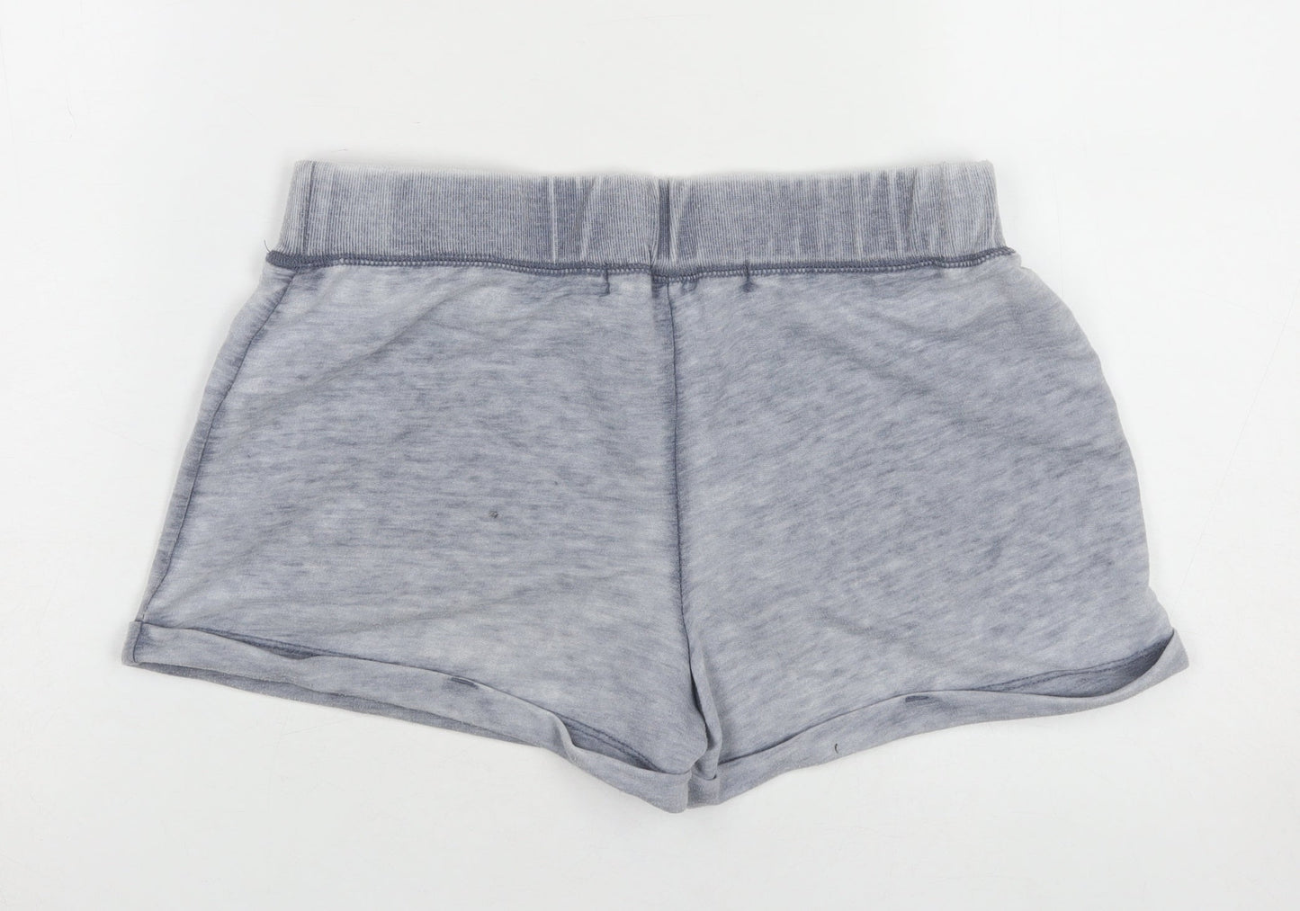 New Look Women’s Grey Sweat Shorts Size 10 Logo Drawstring Casual
