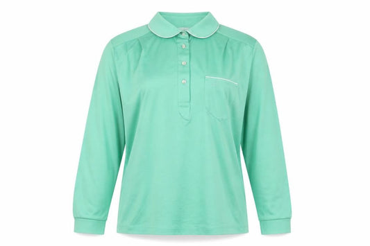 Womens UK Size 16 Bellino Green Basic Polo