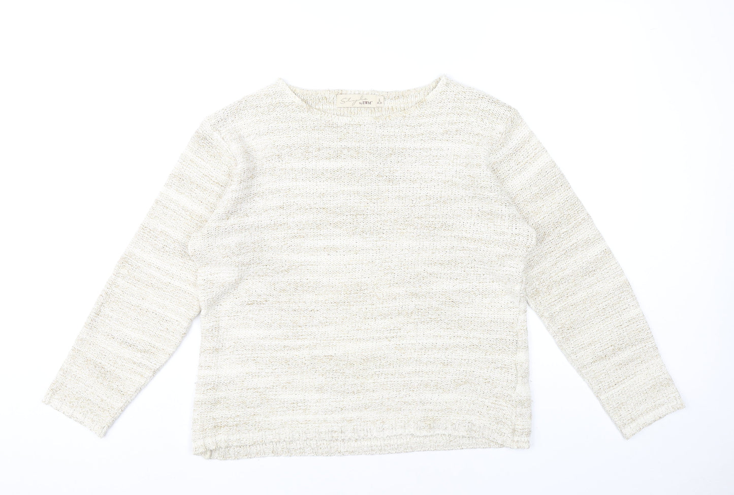 Womens UK Size 18-20 Style by EWM Beige Pullover Jumper