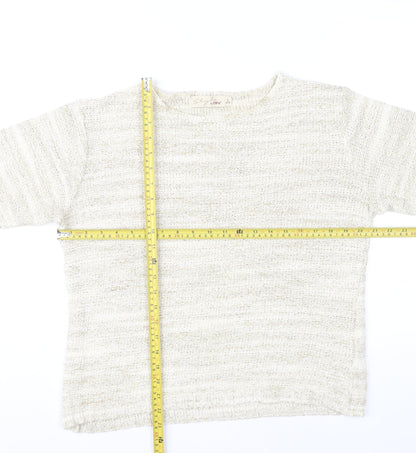 Womens UK Size 18-20 Style by EWM Beige Pullover Jumper