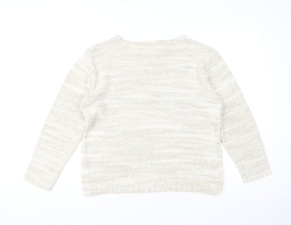 Womens UK Size 18-20 Style by EWM Beige Pullover Jumper