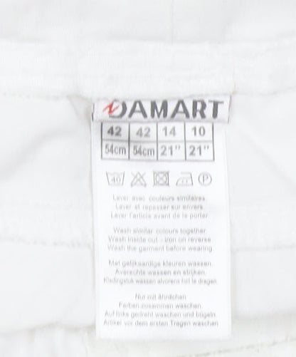 Damart Women’s White Jeans Size 14 Straight Elastic Waist