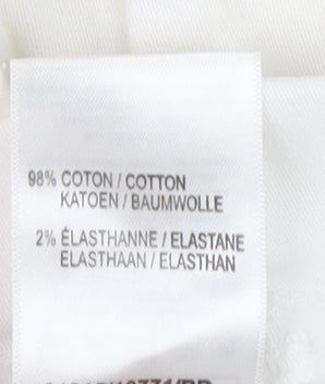 Damart Women’s White Jeans Size 14 Straight Elastic Waist