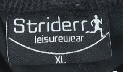 Striderr Womens Black XL Elastic Waist Sweatpants Casual Trousers