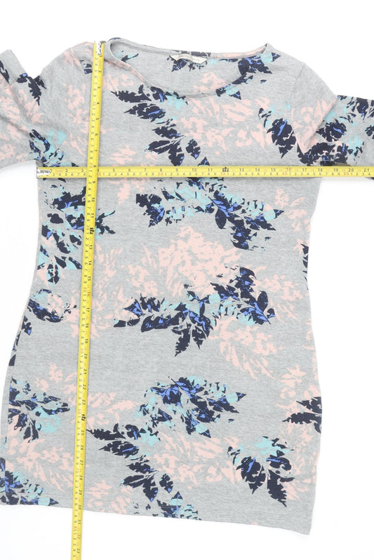 Marks and Spencer Women’s Grey Floral Shift Dress Size 12