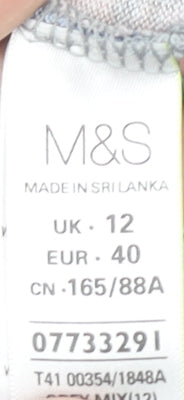 Marks and Spencer Women’s Grey Floral Shift Dress Size 12