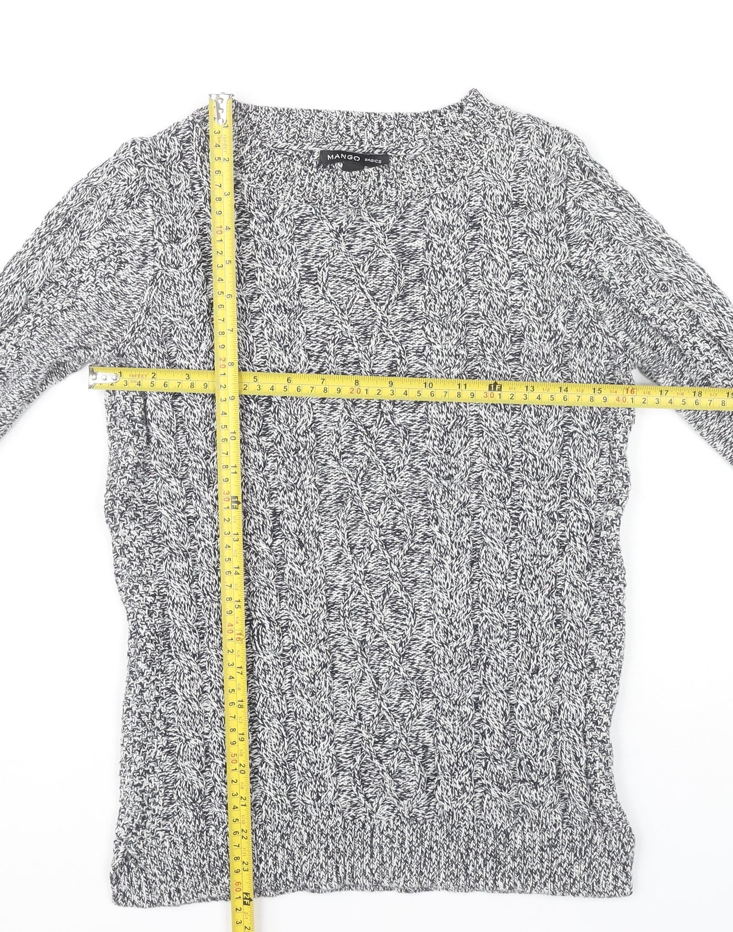 Womens UK Size 12 Mango Grey Pullover Jumper