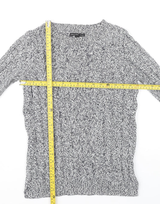 Womens UK Size 12 Mango Grey Pullover Jumper