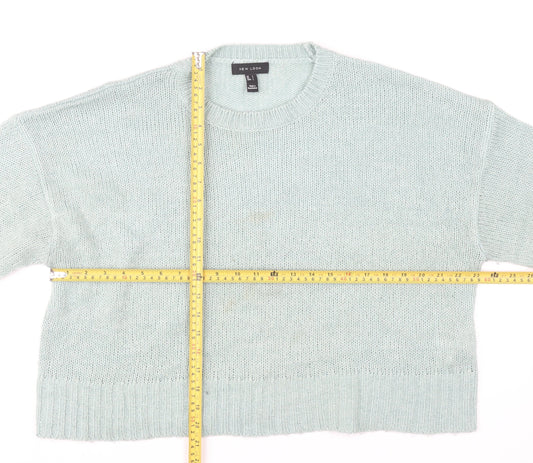 New Look Women’s Green Acrylic Pullover Jumper L Knit Casual
