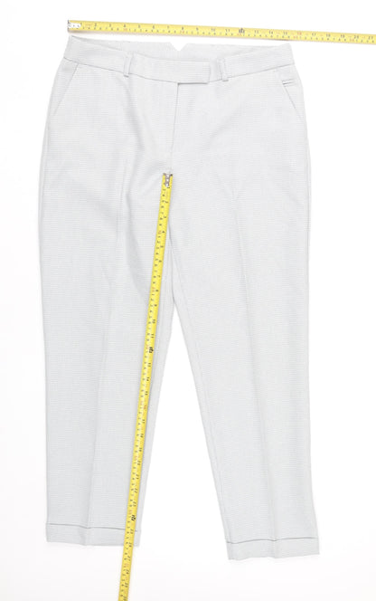 Womens UK Size 12 Dorothy Perkins Regular Fit Ankle Grey Trousers