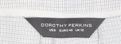 Womens UK Size 12 Dorothy Perkins Regular Fit Ankle Grey Trousers