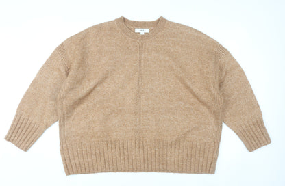 Marks and Spencer Women’s Beige XL Pullover Knit Jumper Crew Neck