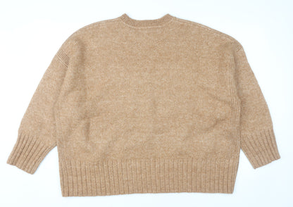 Marks and Spencer Women’s Beige XL Pullover Knit Jumper Crew Neck