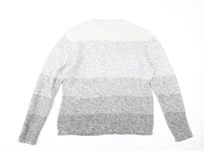 Only & Sons Mens Grey Cotton Knit Jumper L Crew Neck Long Sleeve