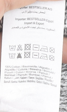 Only & Sons Mens Grey Cotton Knit Jumper L Crew Neck Long Sleeve