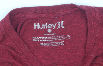 Mens UK Size M Hurley Red  T-Shirt