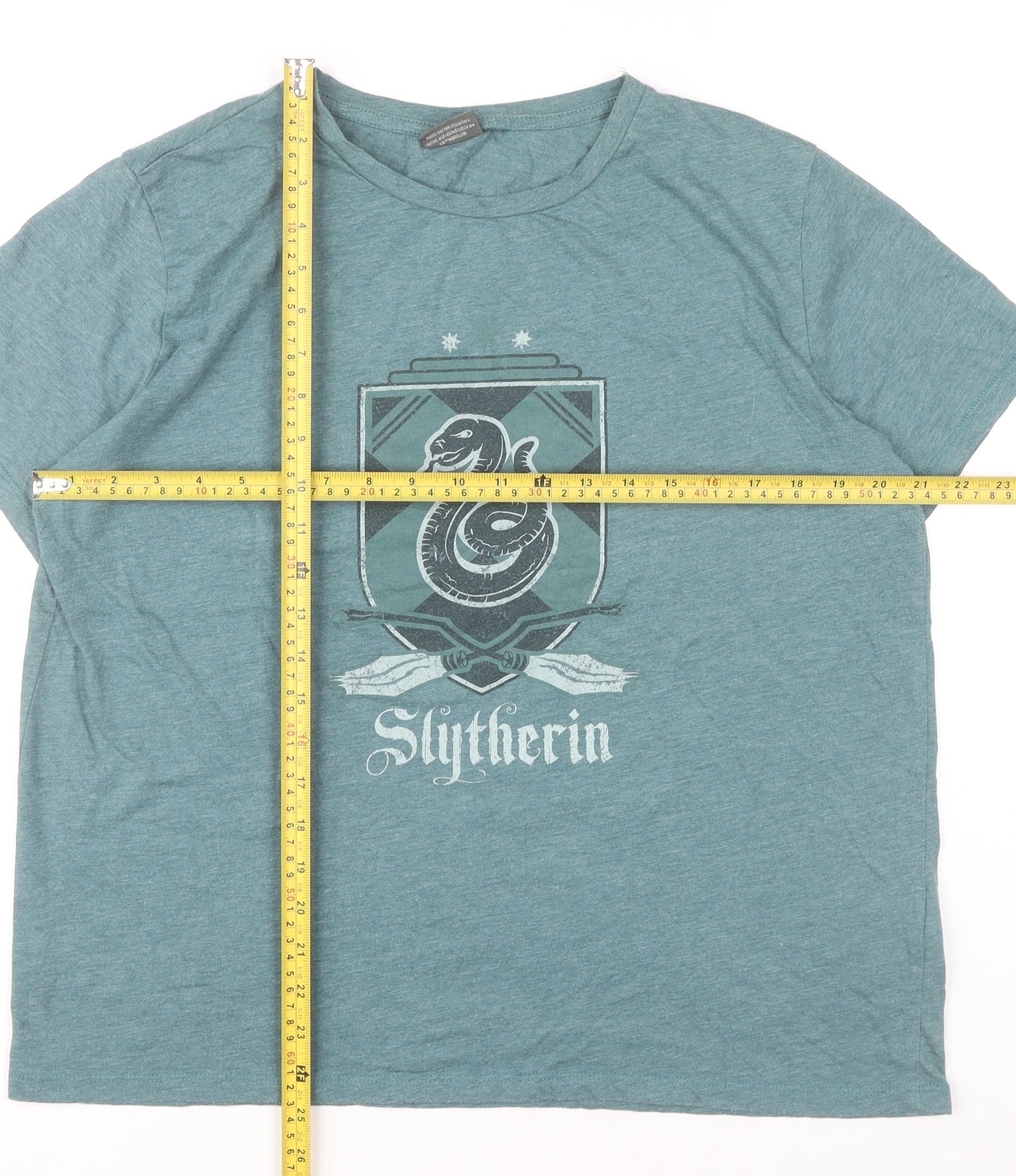 Womens UK Size L Harry Potter Green Basic T-Shirt